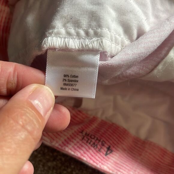 ANA A New Approach Shorts Womens Size 4 Pink Print Twill Flat Shorts Chino - Picture 7 of 9